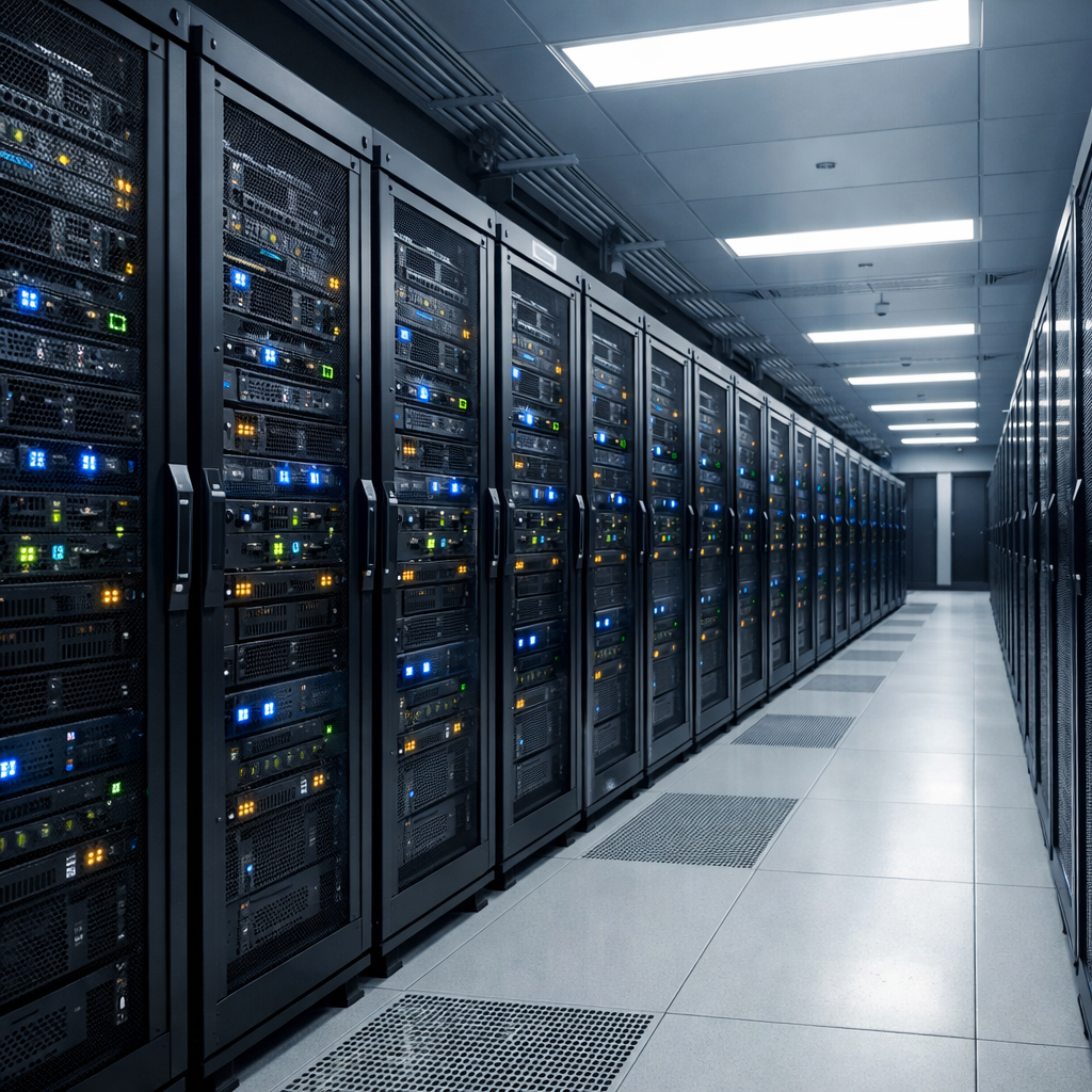 Server Racks in Tech Facility Server Racks in Tech Facility